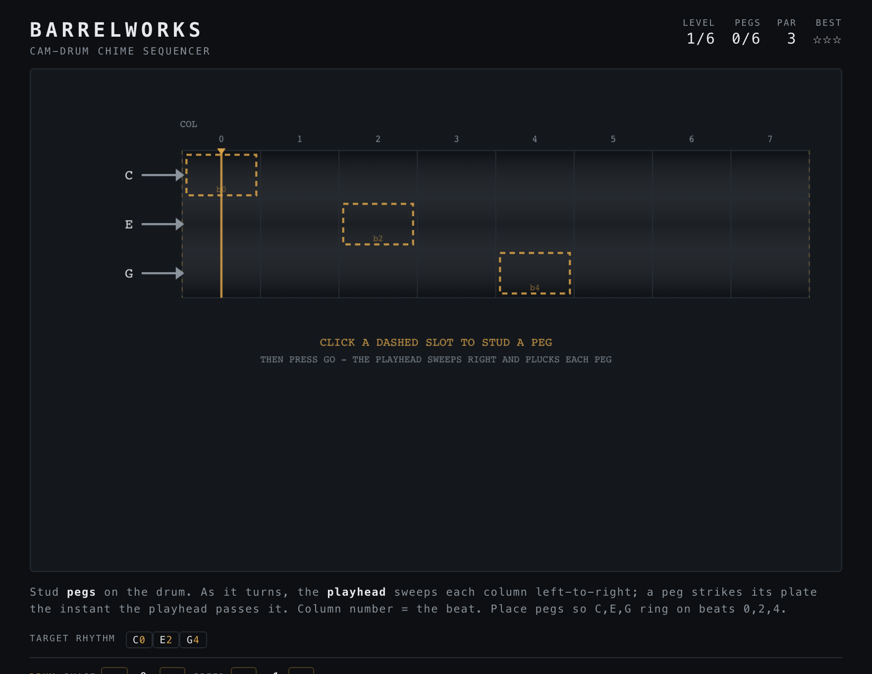 Barrelworks — Build stage of play