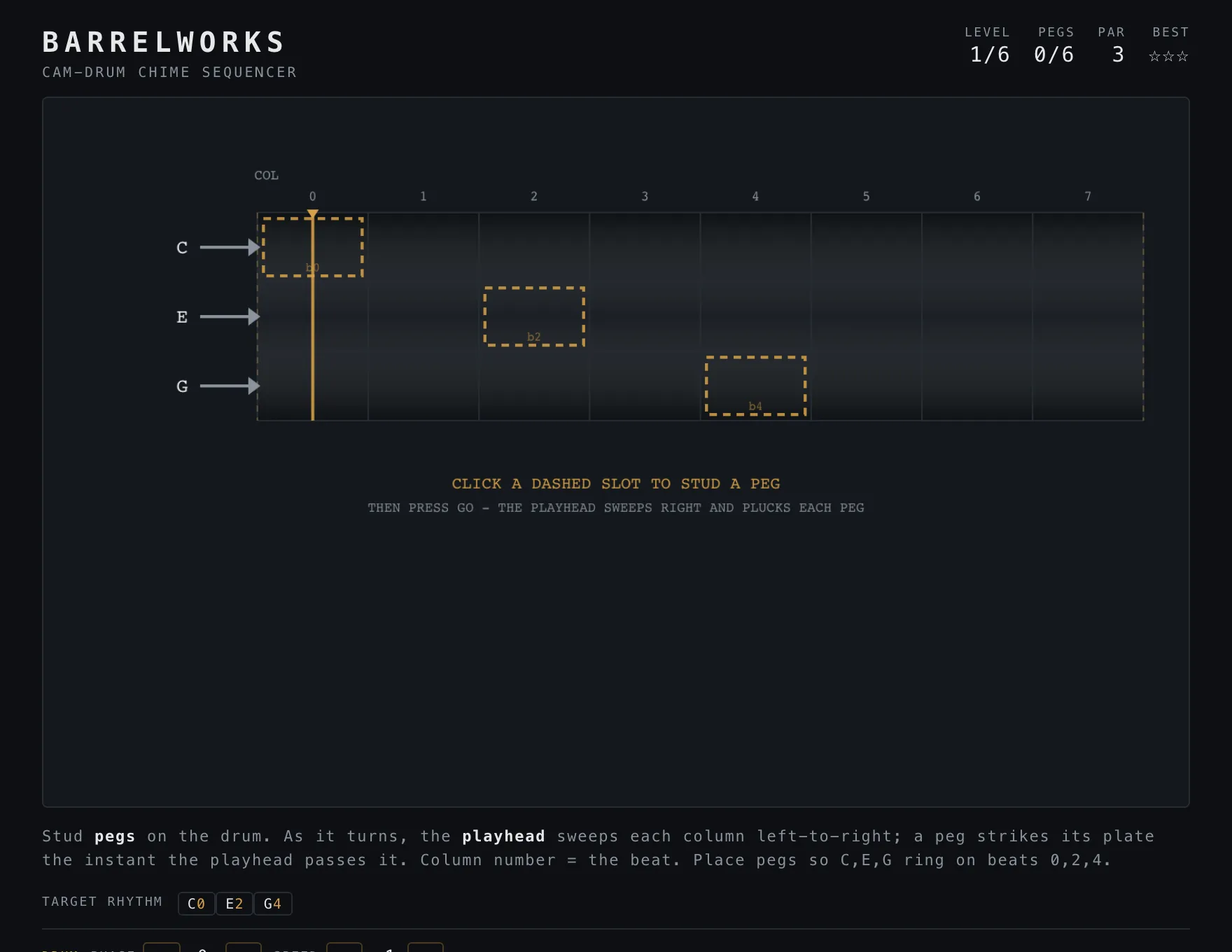 Barrelworks — Build stage of play