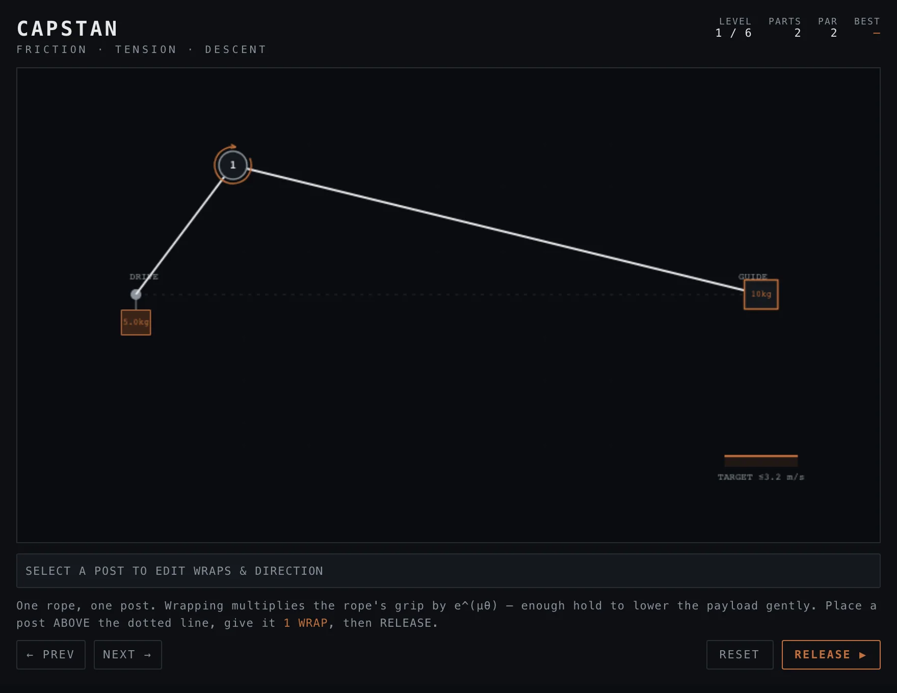 Capstan — Assembled stage of play