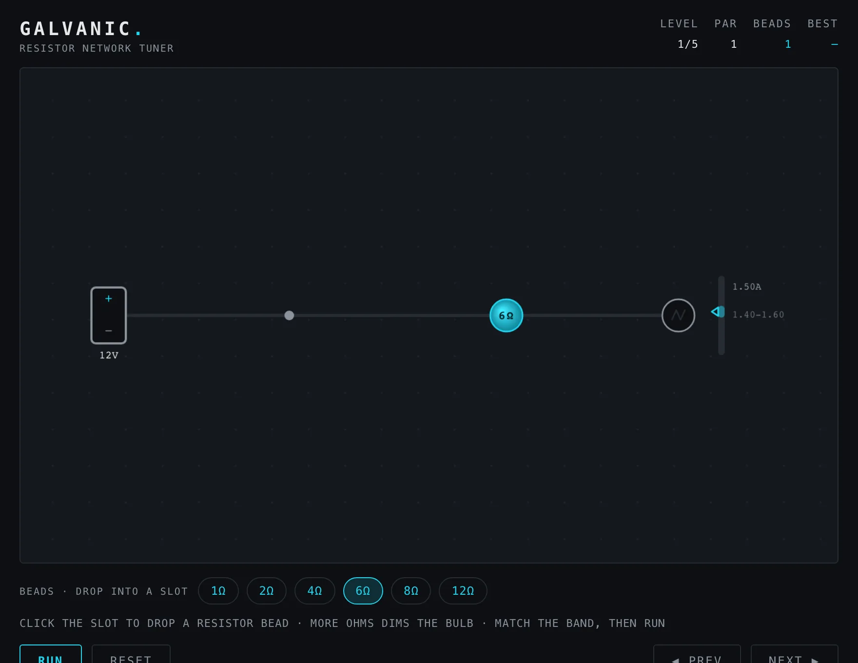 Galvanic — Assembled stage of play