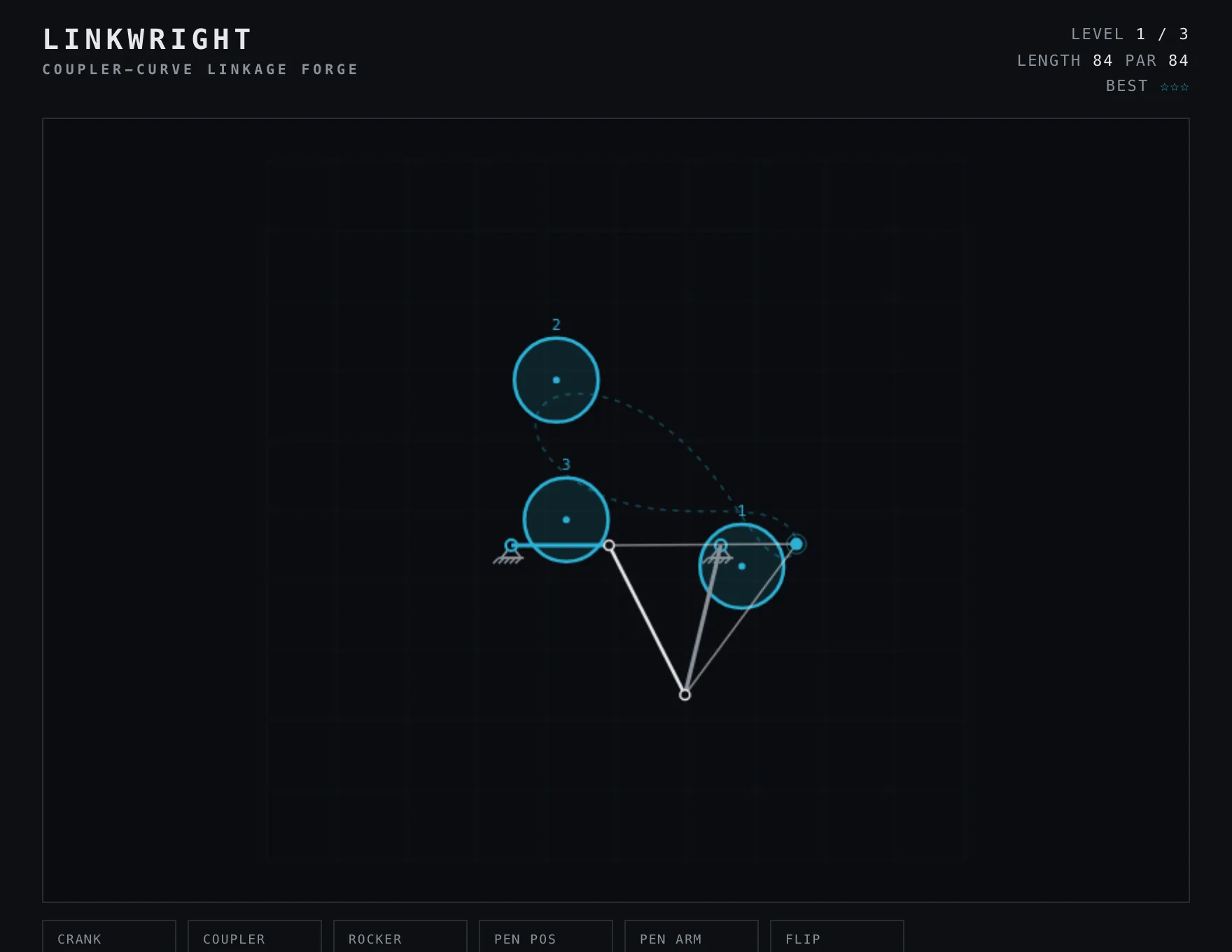 Linkwright — Assembled stage of play
