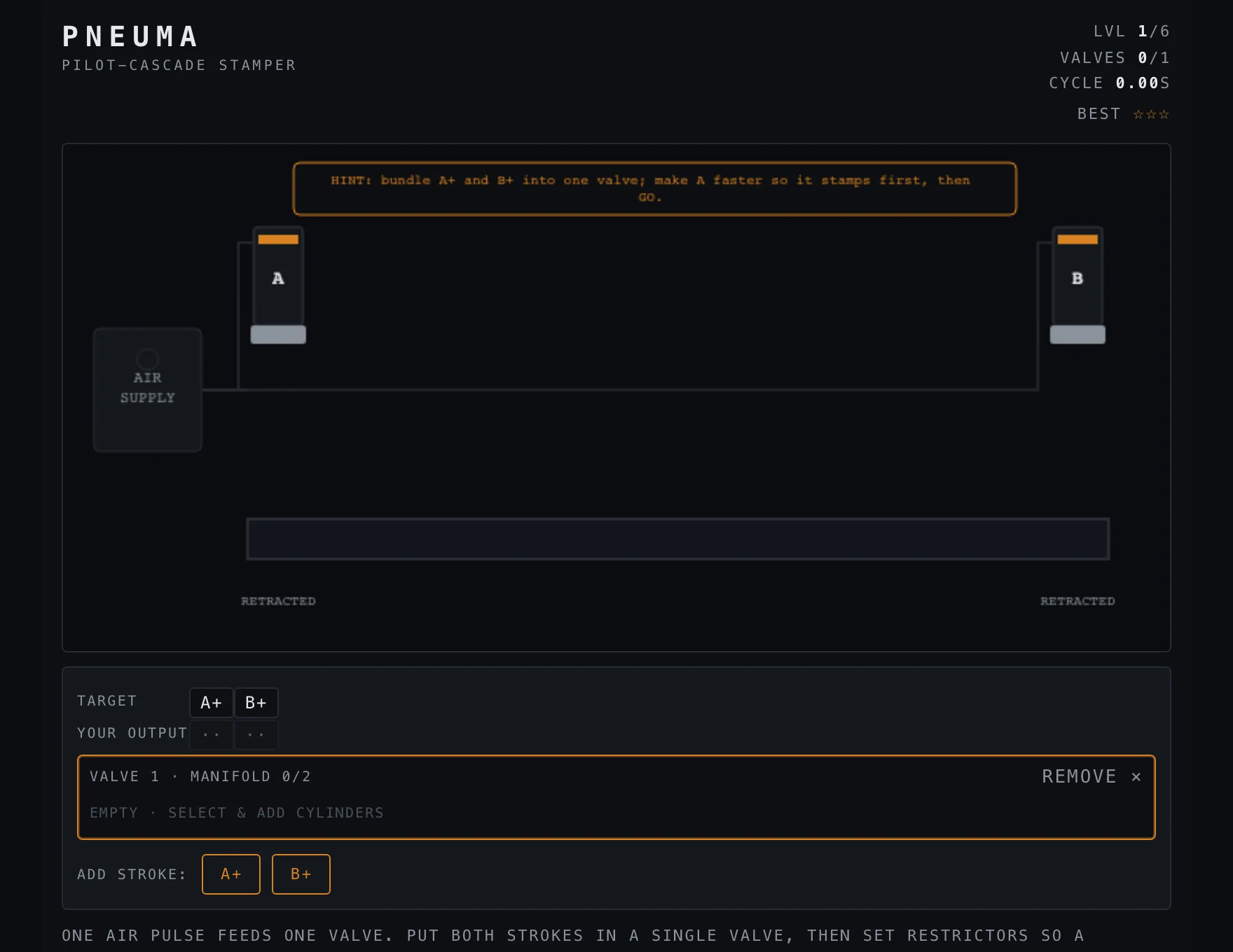 Pneuma — Build stage of play