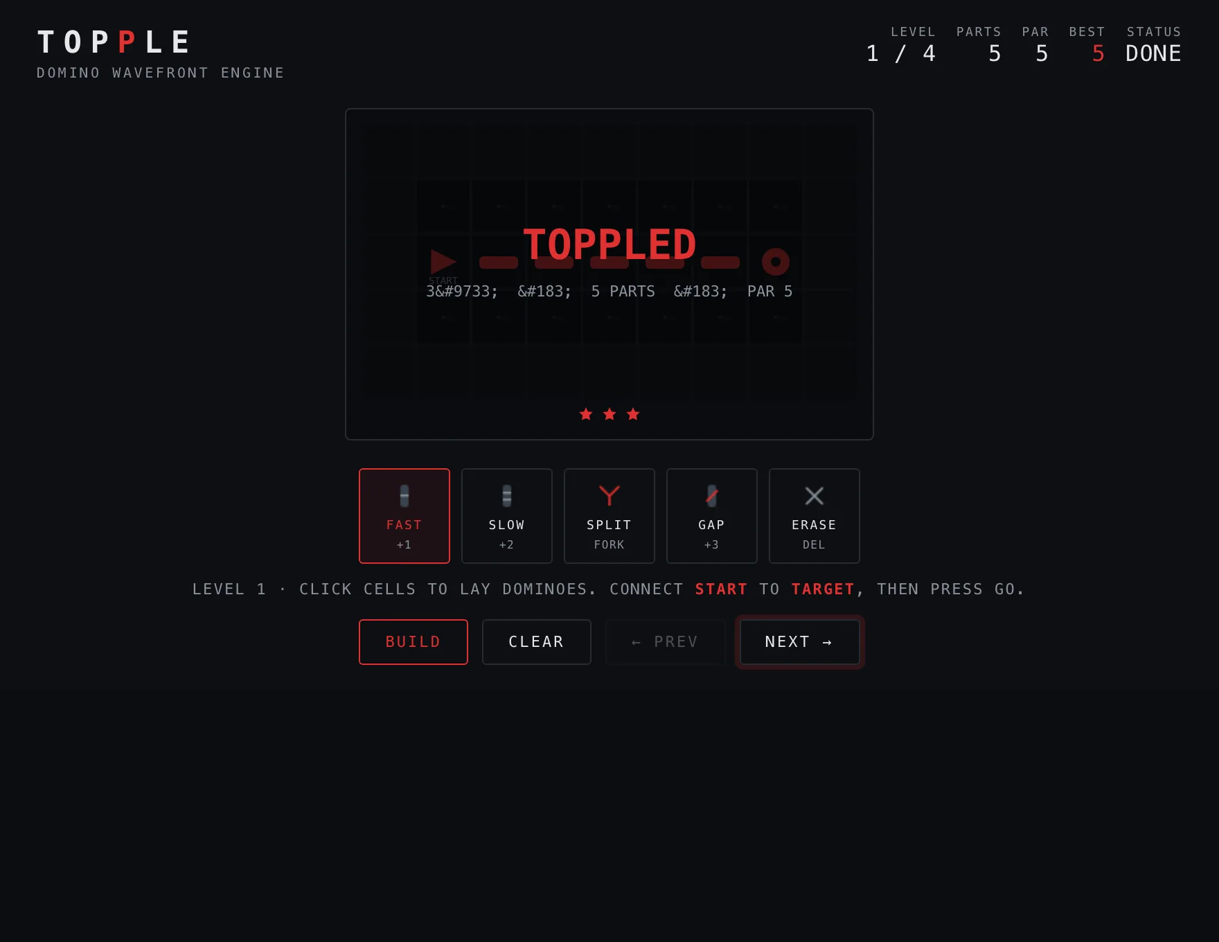 Topple — gameplay screenshot